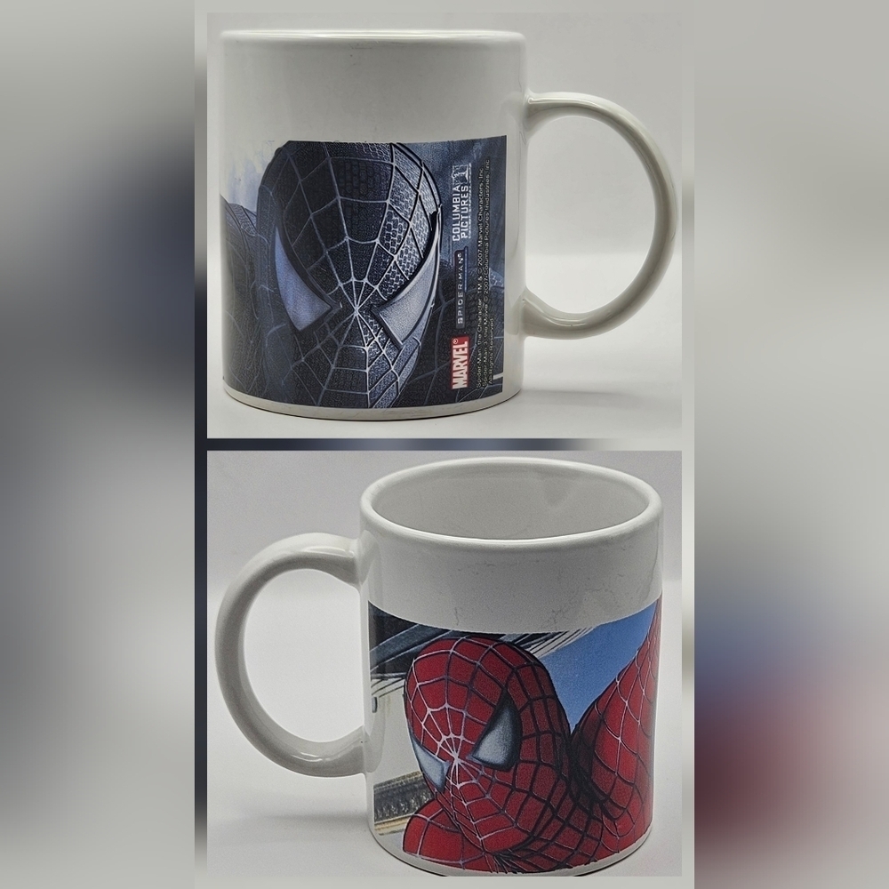 2007 Marvel Spider Man Mugs Set of 2 Sherwood Brands Collectible Ceramic